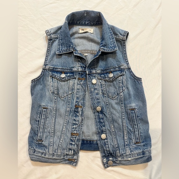 Madewell Jackets & Blazers - Madewell Denim Vest with Distressed Finish